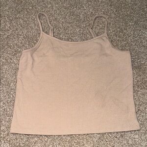 American Eagle Outfitters Beige Ribbed Camisole